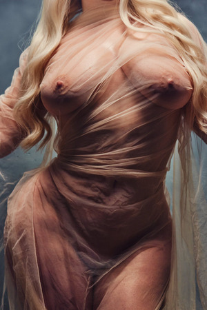 Vic Marie Holds A Sheer Veil Open As Manuel Ferrara Waits Behind - DEEPER nude pic 01