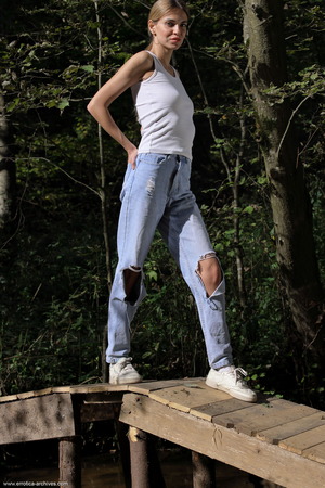 Victoria Kruzz Strips Naked On A Forest Deck - Errotica Archives nude pic 01