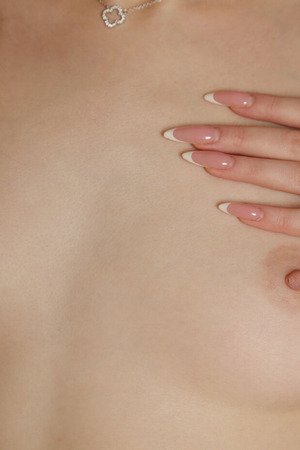 Vanessa Ri nude photo 11 - Vanessa Ri Cups Her Natural Tits And Bends Over Bare