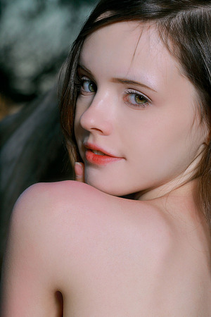 Dakota Doll nude photo 05 - Dakota Doll - MetArt Brunette Strips Nude On A Clifftop