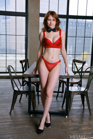 Piper Bares Big Tits In A Bow Tie And Heels - Photo 00