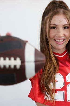 Kimmie Haze nude photo 08 - Kimmie Haze Snaps A Football In Tiny Shorts Before Peter Fox Fucks Her