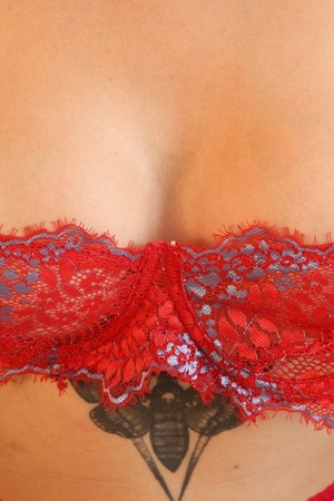 Alex Louise Hangs Red Panties Off Her Boot Heels - Only Tease nude pic 13