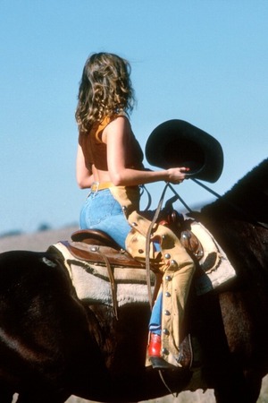 Ali Laker nude photo 11 - Ali Laker Waves A Cowboy Hat Topless On Horseback