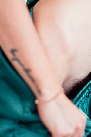 Tiffany Tatum - Green Skirt Strip - Small Tits - 04