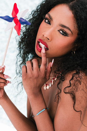 Mia Love Strips A Star Bikini And Licks A Pinwheel Poolside - Photo 15