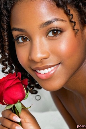 AI Rosebud Nude Studio Set With Red Roses - Photo 02