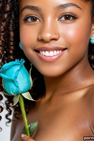 AI Rosebud Nude Studio Set With Red Roses - Photo 17