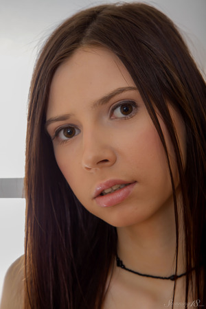 Hostia T nude photo 05 - Hostia T Bares Small Tits And Opens Her Pink Pussy By The Window