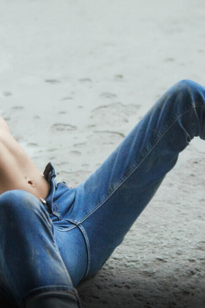 Layla Balan Denim To Nude On White Sheets For RawErotic - Photo 10