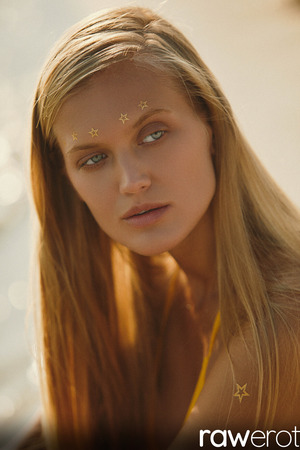 Dasha Elin Beach Strip In A Yellow Dress For RawErotic - Photo 11