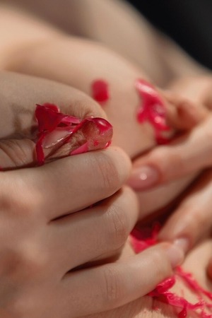 Monika May Drips Red Candle Wax Over Her Tits And Pussy - Photo 15