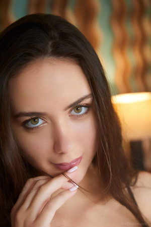 Vixi Rafi Spreads Herself Open With The Lace Strap Still Between Her Lips - Viv Thomas nude pic 01