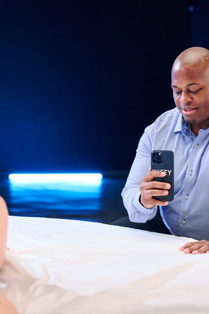 Kira McKay Blue Hair Hotwife Studio Bed Cuckold Set - Photo 18