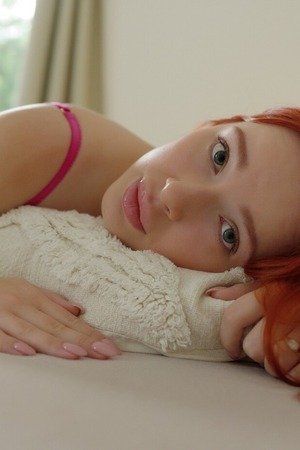 Freckled And Pale, Megan Longoria Fingers Herself On The Bed - x-art.com nude pic 04
