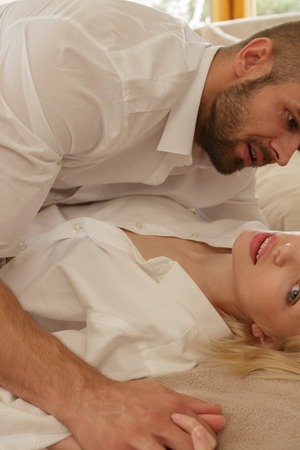 Ashby Keeps Her Floral Panties On While He Licks And Fucks Her - x-art.com nude pic 04
