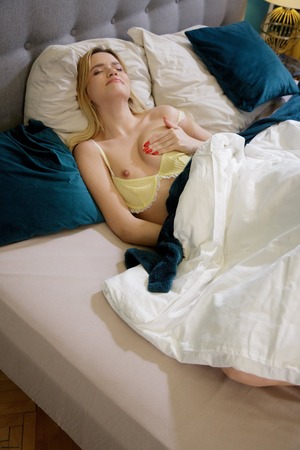Novella nude photo 05 - Novella Takes A Tongue And A Cock On The Sheets
