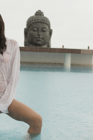 Kaylee's Fingers Open Her Pussy By A Stone Buddha - x-art.com nude pic 01